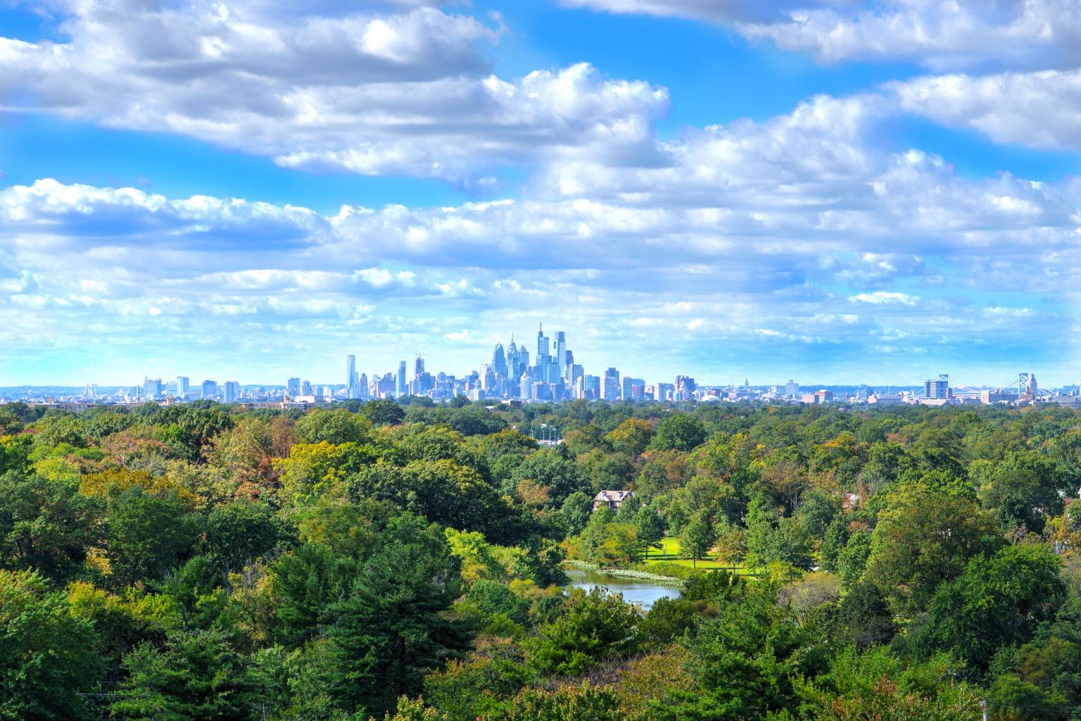 Center City Philadelphia in the Distance iStock-1344193385